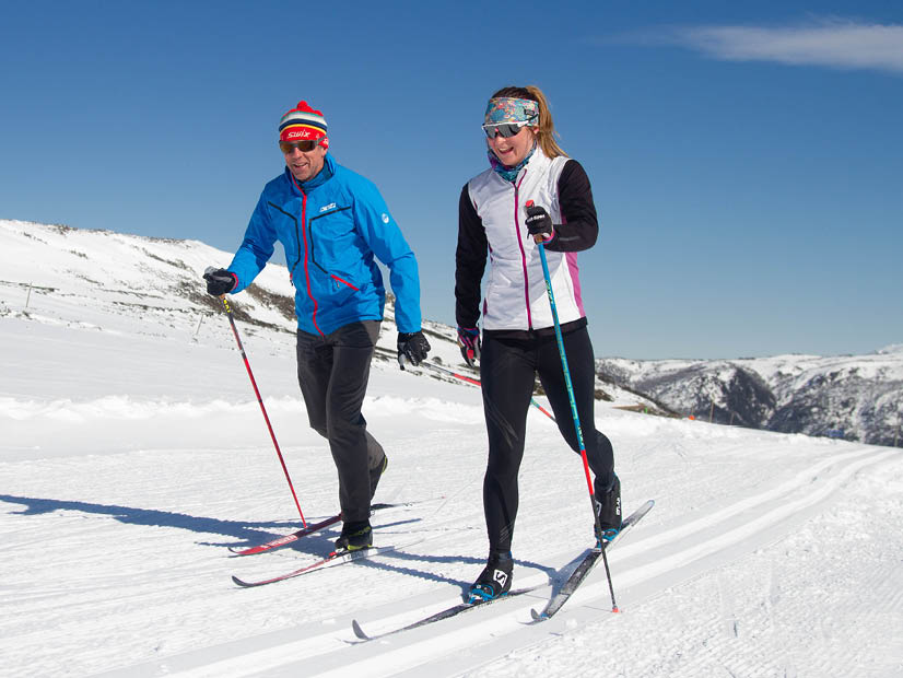 Classic cross country skiing at Falls Creek.